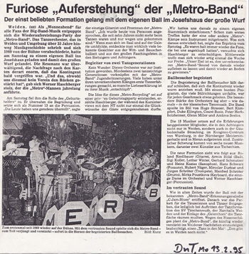 Pressebericht "Metroball" 1996